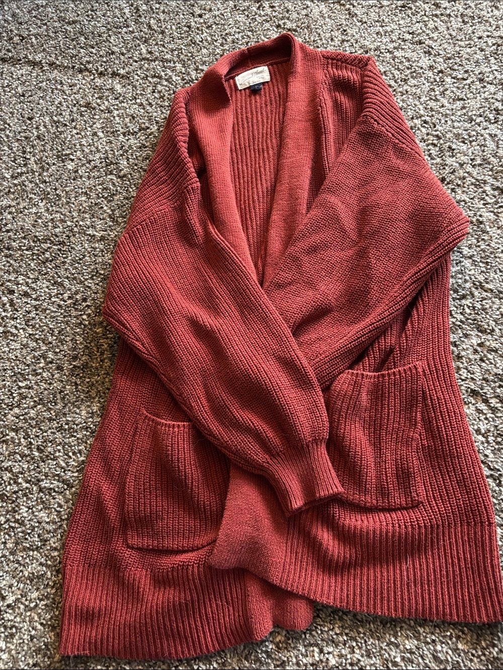 Universal Thread Rust Open-Front Knit Cardigan